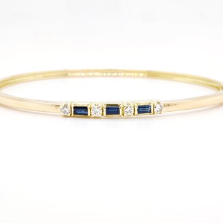 14k armband 3x saffier en 4 Briljanten