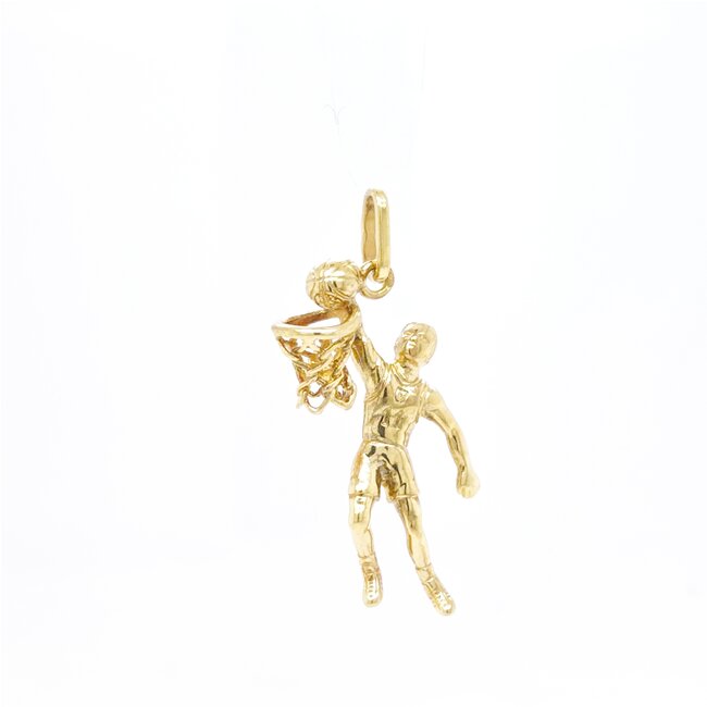 14k gouden hanger Basketballer