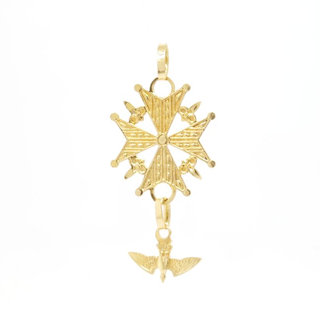 18k gouden hanger Hugenotenkruis