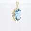 14k hanger met Synthetische Aquamarijn