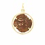14k hanger met een Bronzen plaatje