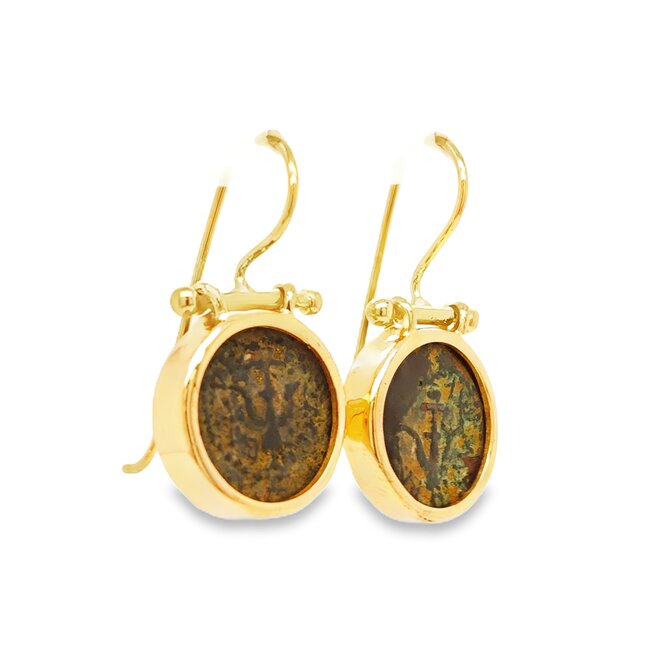 18k gouden oorhangers met Brons