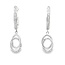 14k witgouden oorhangers met briljant