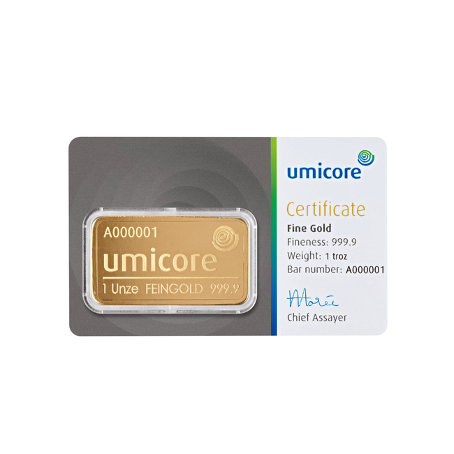 umicore Umicore 31.1 gram gold bar 99.99%