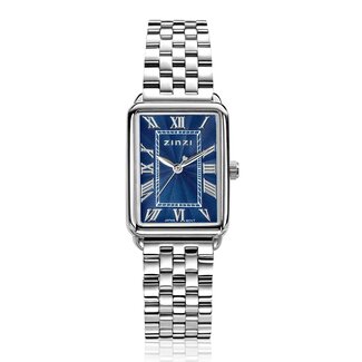 ZINZI Elegance Horloge 28MM Blauwe w.plaat stln band. ZIW1955