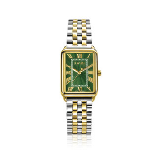 ZINZI Elegance Horloge 28mm groene w.plaat stln band. ZIW1935