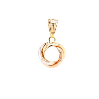 14k  gouden tricolor hanger