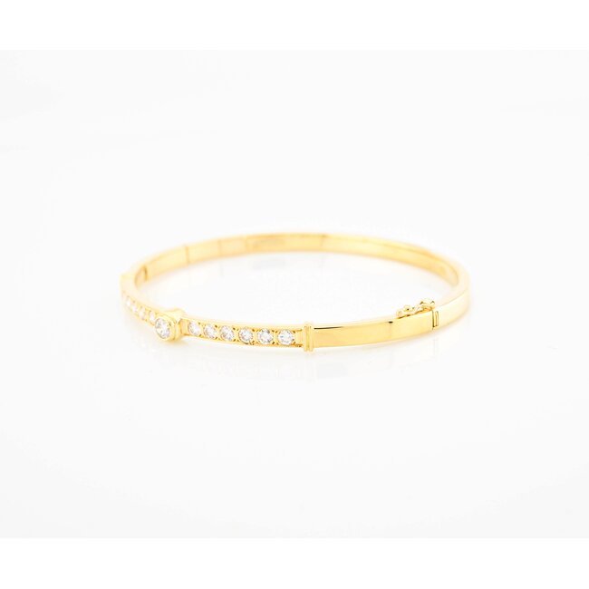 Occ 14k armbband ca 1.6ct brilj 20.5g polsmt 16