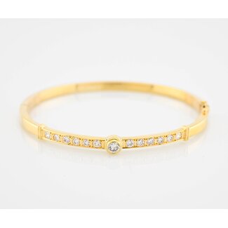 14k armband ca 1.6ct brilj 20.5g polsmt 16