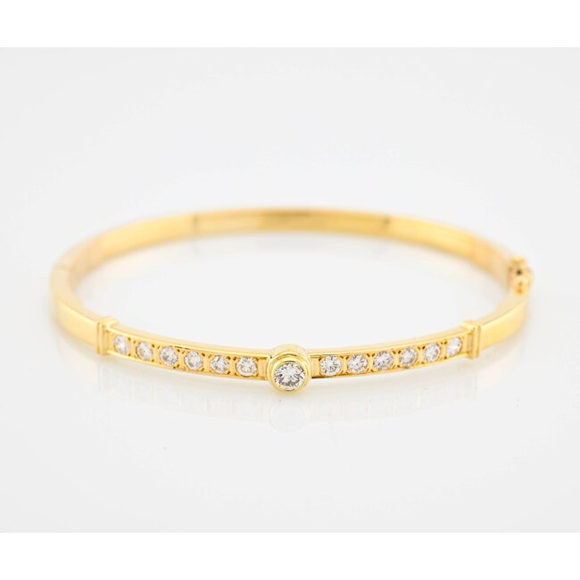 Occ 14k armbband ca 1.6ct brilj 20.5g polsmt 16