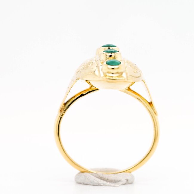 Occ 14k ring Turkoois 3.7gram mt 15