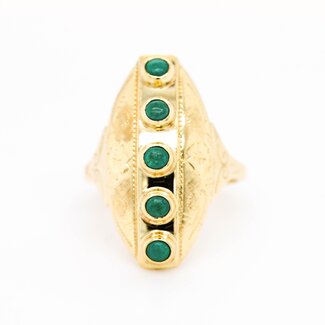 Occ 14k ring Turkoois 3.7gram mt 15