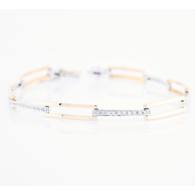 Occ 14k bico armband 0.82ct brilj 19cm