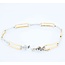 14k bicolor gouden armband met 41 briljanten