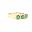 Occ 14k ring met Smaragd 0.75c en 0.04cbrilj 3.3g mt 18,5