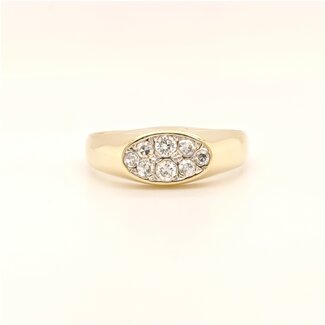 Occ 14k ring 0.24ct briljant 3.4gram mt 17.5