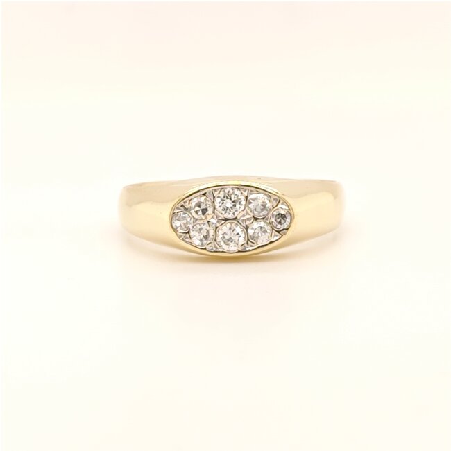 Occ 14k ring 0.24ct briljant 3.4gram mt 17.5