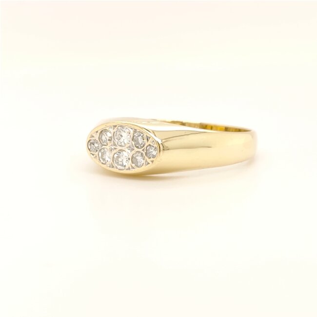 Occ 14k ring 0.24ct briljant 3.4gram mt 17.5