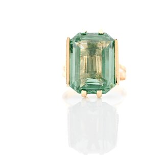 14k gouden ring met een groene Spinel