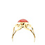 Occ 14k ring met Bloedkoraal 3.3g  mt15.75