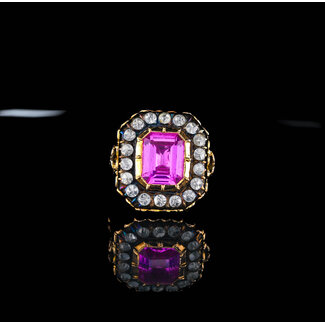 Occ  18k ring met PinkSaff 18 OCDia mt18