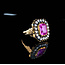Occ  18k ring met PinkSaff 18 OCDia mt18