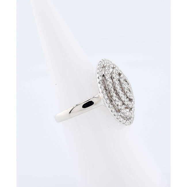 14k witgouden ring  met briljanten