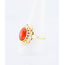 14k gouden ring met Bloedkoraal