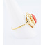 Occ 14k ring met Bloedkoraal 4.2gram mt21