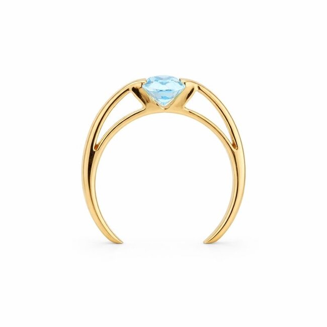 Occ.14K. GG Ring Topaas. 2.4Gr. Mt17