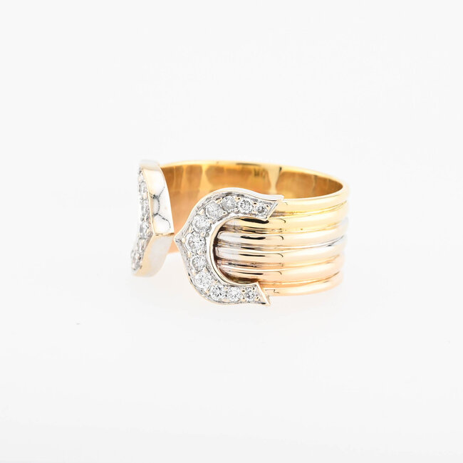 Occ 18K ring 18Brillj 0.85ct.9,3Gr.Mt19