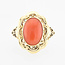 Occ 14K bloedkoraal ring.3,7Gr.Mt19