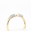 Occ 14K Ring met Brilljant. 4Gr. Mt 18,5