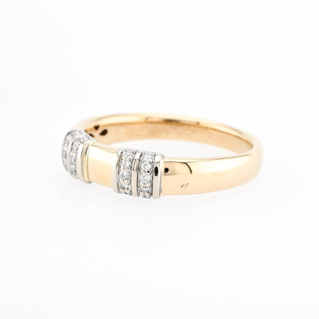 Occ 14K Ring met Brilljant. 4Gr. Mt 18,5
