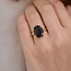 Occ. 14K. Kattenoog. RookQuartz Ring.  Mt17,5. 2,6Gr