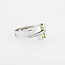 Occ. 18K. WG RING PERIDOT,BRILLJ.7,6GR.MT17,5