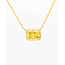 ROS DESIGN ROS DESIGN Collier 14k met lab-grown gele diamant (emerald cut) – 3,1 g50CM50CM