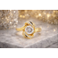 Occ.18k. Ring met Brillj.0,5ct.P2/H. mt18. 3,8Gr