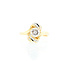 Occ.18k. Ring met Brillj.0,5ct.P2/H. mt18. 3,8Gr
