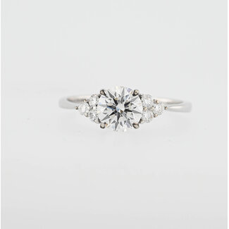 14K WG Ring 1.08ct. Maat 18. 2,3G