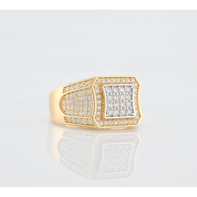 14k zegelring zirkonia 6.9g  mt20