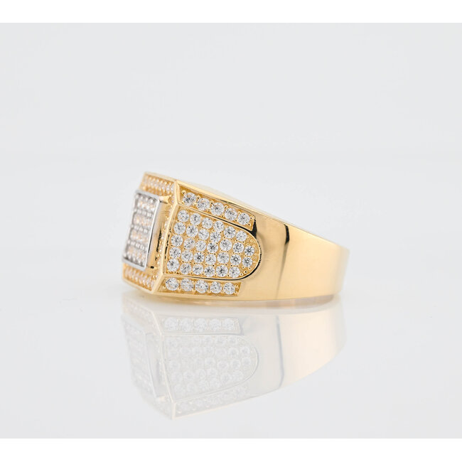 14k zegelring zirkonia 6.9g  mt20