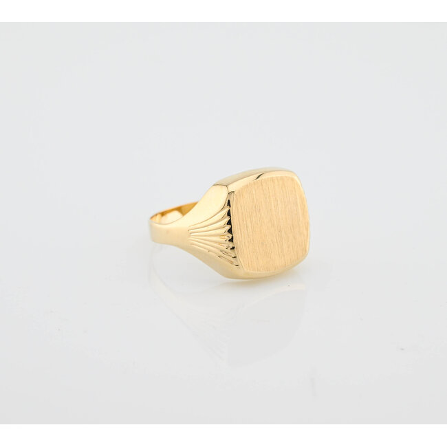 14k zegelring 4.2g  mt20.5