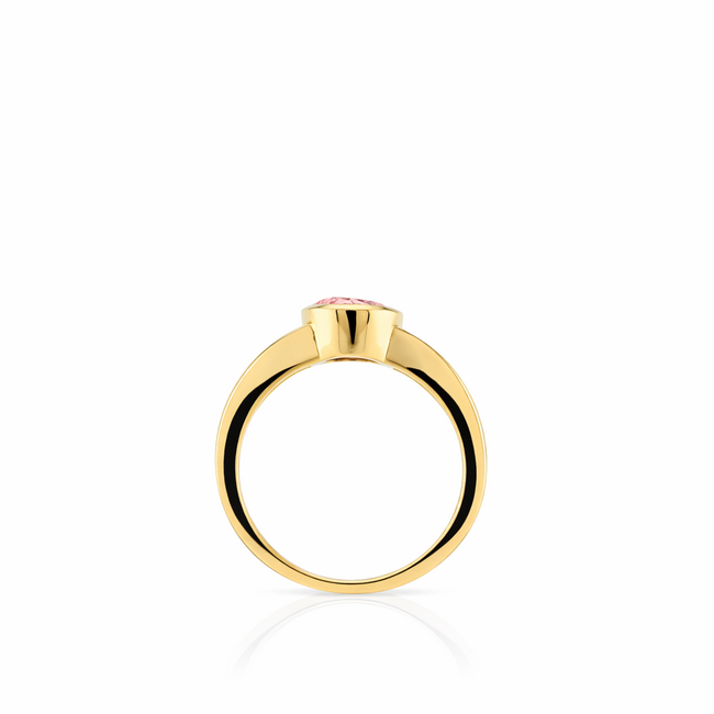 14K. Pink Diamond Ring Ros Design. 2ct. 6,6Gr Mt17