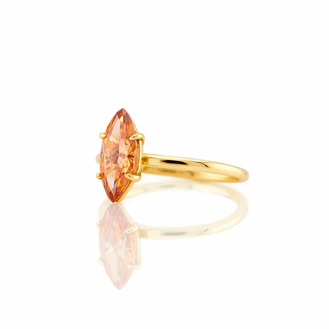 14K. Ros Design ring met marquise diamant – 1,25 ct