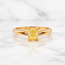 14K Rose Ring. Fancy Yellow Diamond Cut. 1ct. 4,2Gr.Mt18,2 Ros Design