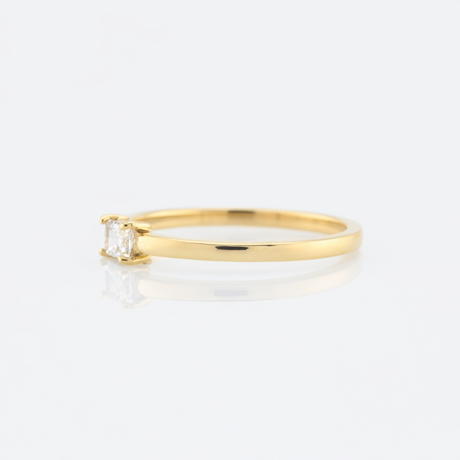 14K cushion-cut diamant. 29Gr. mt18 Ros Design