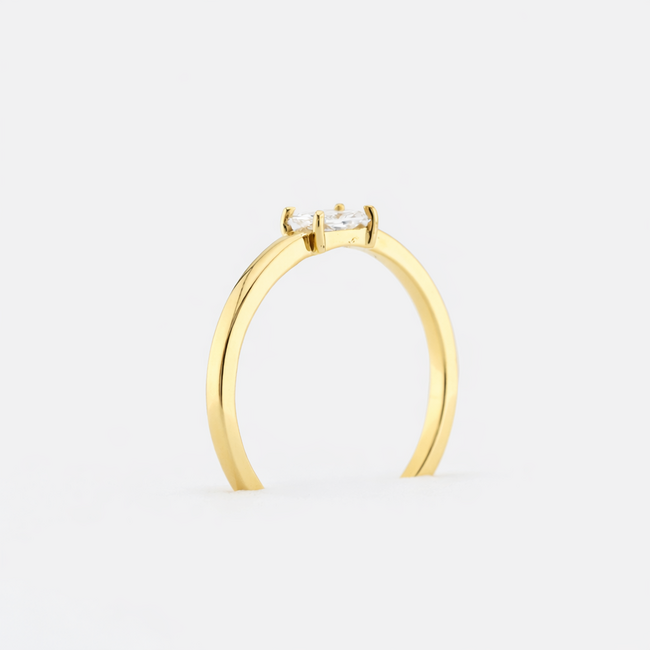 14K cushion-cut diamant. 29Gr. mt18 Ros Design