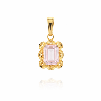 Occ. 14K GG Hanger Synth Steen. 2Gr