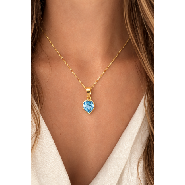 Occ. 14K GG Hanger Topaas. 1Gram